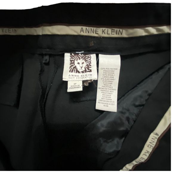 Anne Klein Women Black Dress Professional Wide Leg Pants Career Size 8p Petite - Picture 6 of 13